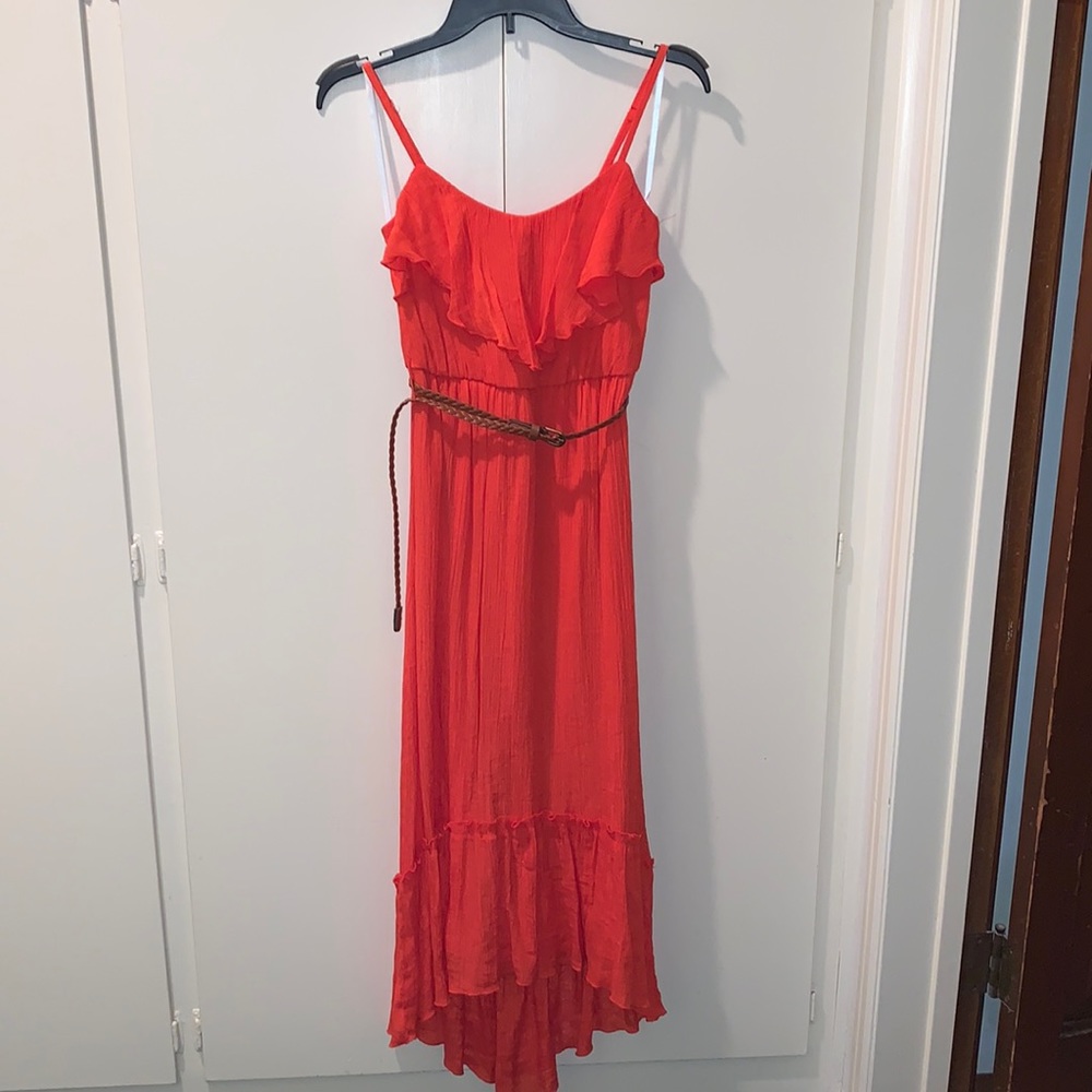 BCX ruffle high-low maxi dress XS 💥